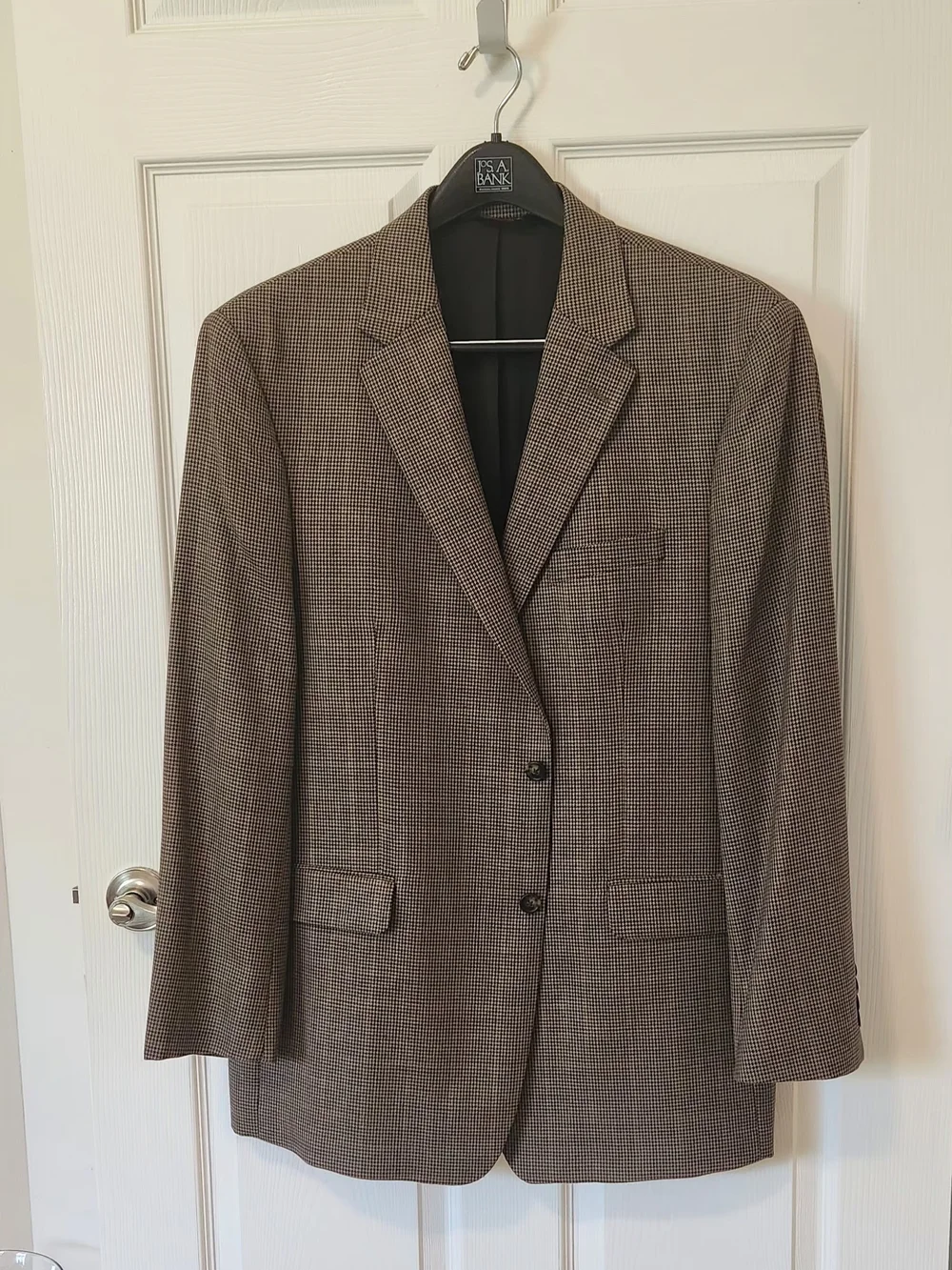 Men's Brown Glen Plaid Blazer - Classic Two-Button Jacket